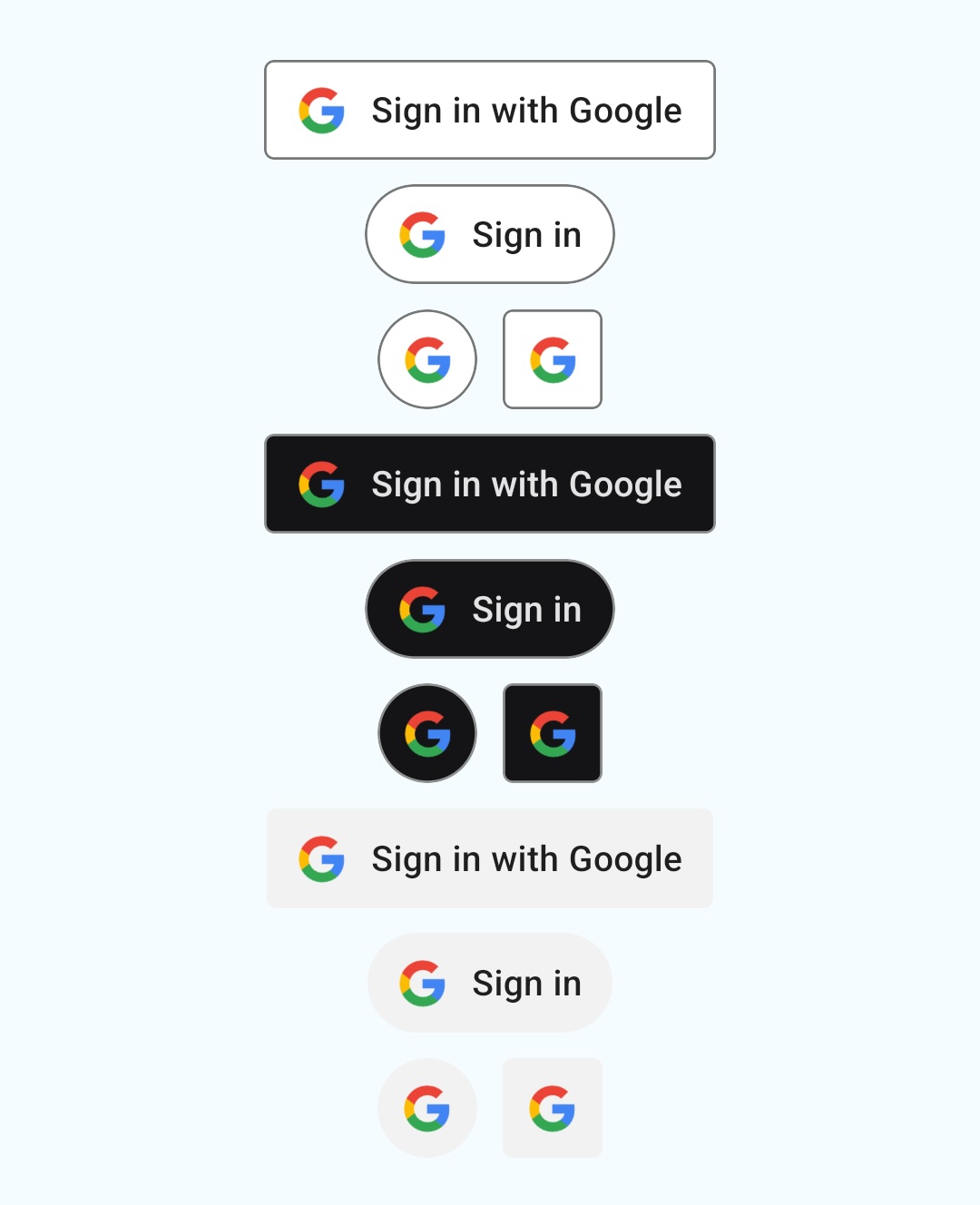 screenshot of buttons